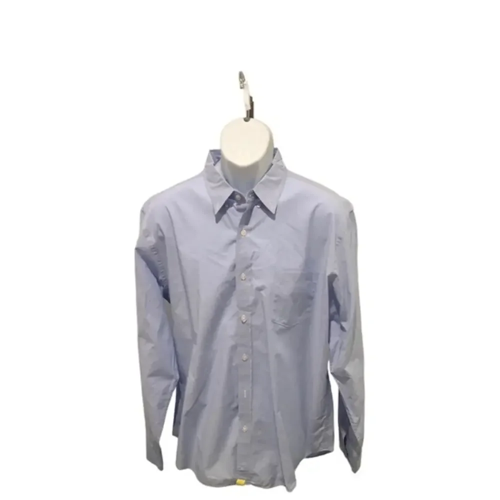 J. Crew Men's Long Sleeve Dress Shirt Blue Sz‎ XL